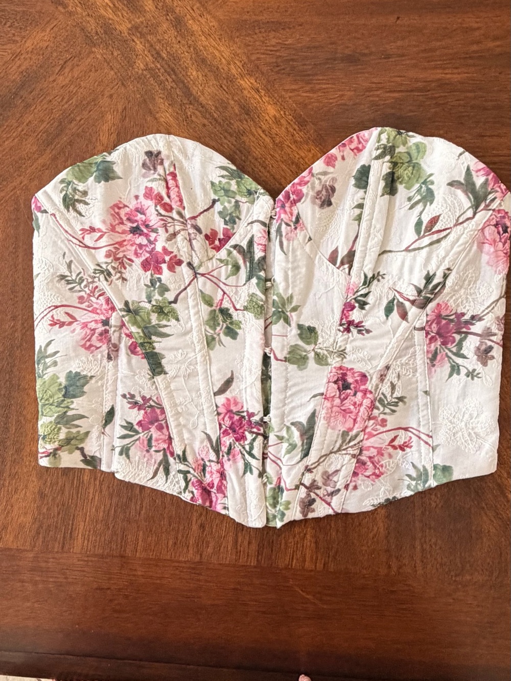 NWT Aqua x Wuthering Heights Floral Corset Bustier Top Size M Cottagecore